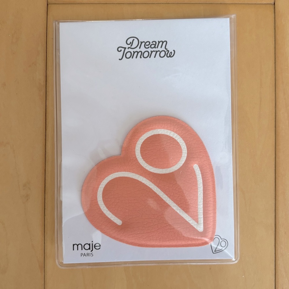 NWT Maje Leather Patch Badge Dream Tomorrow “20”